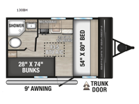 Sportsmen Classic 130BH Floorplan Image