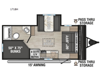 Sportsmen Classic 171BH Floorplan Image
