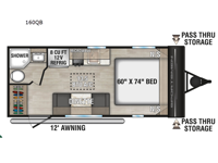 Sportsmen Classic 160QB Floorplan Image