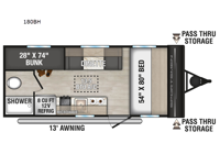 Sportsmen Classic 180BH Floorplan Image