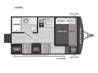 Springdale Mini 1400RE Floorplan Image
