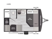 Hideout Mini 132RD Floorplan Image