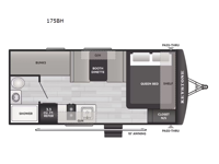 Hideout Mini 175BH Floorplan Image