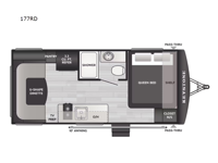 Hideout Mini 177RD Floorplan Image