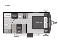 Hideout Mini 178RB Floorplan Image