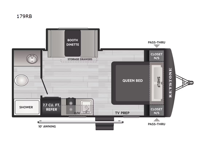 Hideout Mini 179RB Floorplan Image