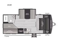 Hideout Mini 181BH Floorplan Image