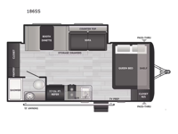 Hideout Mini 186SS Floorplan Image