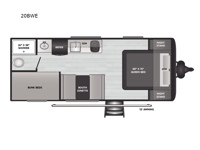 Hideout Sport 20BWE Floorplan Image