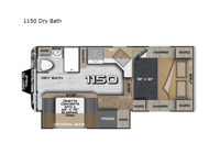Arctic Fox Camper 1150 Dry Bath Floorplan Image