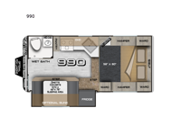 Arctic Fox Camper 990 Floorplan Image
