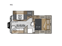 Arctic Fox Camper 992 Floorplan Image