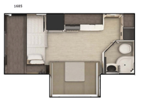 Lance Travel Trailers 1685 Floorplan Image