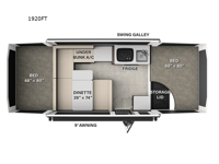 Rockwood Freedom Series 1920FT Floorplan Image