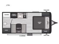 Coleman Light 17RX Floorplan Image