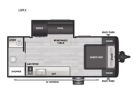 Coleman Light 18RX Floorplan Image