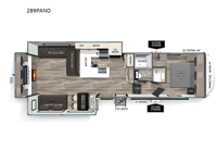 Cherokee Arctic Wolf 289PANO Floorplan Image