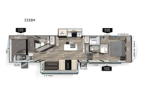 Cherokee Arctic Wolf 331BH Floorplan Image
