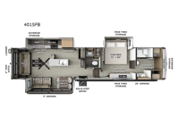 Rockwood Signature 401SFB Floorplan Image