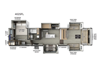 Rockwood Signature 402SFL Floorplan Image