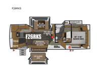 Glacier Peak Titanium Series F26RKS Floorplan Image
