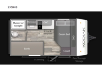 Kodiak 130BHS Floorplan Image