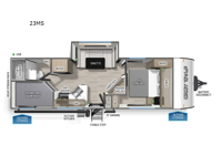 Cherokee Grey Wolf 23MS Floorplan Image