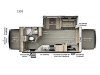Rockwood Roo 235S Floorplan Image