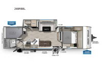 Cherokee Grey Wolf Black Label 26BRBBL Floorplan Image