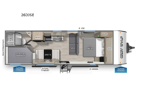 Cherokee Grey Wolf 26DJSE Floorplan Image