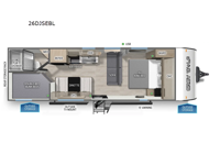Cherokee Grey Wolf Black Label 26DJSEBL Floorplan Image