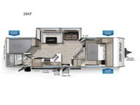 Cherokee Grey Wolf 26KF Floorplan Image