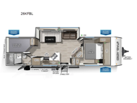 Cherokee Grey Wolf Black Label 26KFBL Floorplan Image