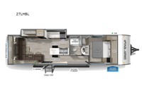 Cherokee Grey Wolf Black Label 27LHBL Floorplan Image