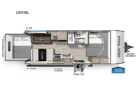 Cherokee Grey Wolf Black Label 19SMBL Floorplan Image