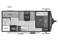 Bullet Classic 16BHC Floorplan Image