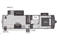 Arcadia Super Lite 260SLCL Floorplan Image