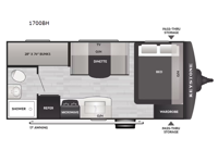 Bullet Classic 1700BH Floorplan Image