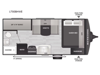Bullet Classic 1700BHWE Floorplan Image
