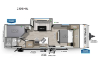 Cherokee Grey Wolf Black Label 23DBHBL Floorplan Image