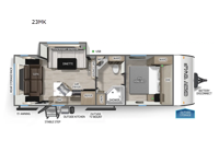 Cherokee Grey Wolf 23MK Floorplan Image