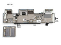 Cherokee Timberwolf Black Label 39DCBL Floorplan Image