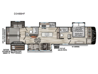 Durango D348BHF Floorplan Image