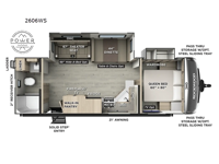 Rockwood Ultra Lite 2606WS Floorplan Image