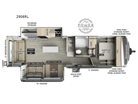 Rockwood Ultra Lite 2906RL Floorplan Image
