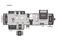 Cougar 316RLS Floorplan Image