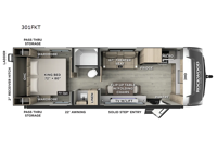 Rockwood Ultra Lite 301FKT Floorplan Image