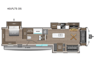 Jay Flight Bungalow 401FLTS DS Floorplan Image