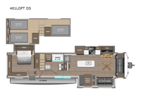Jay Flight Bungalow 401LOFT DS Floorplan Image