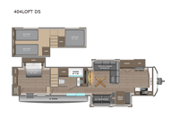 Jay Flight Bungalow 404LOFT DS Floorplan Image